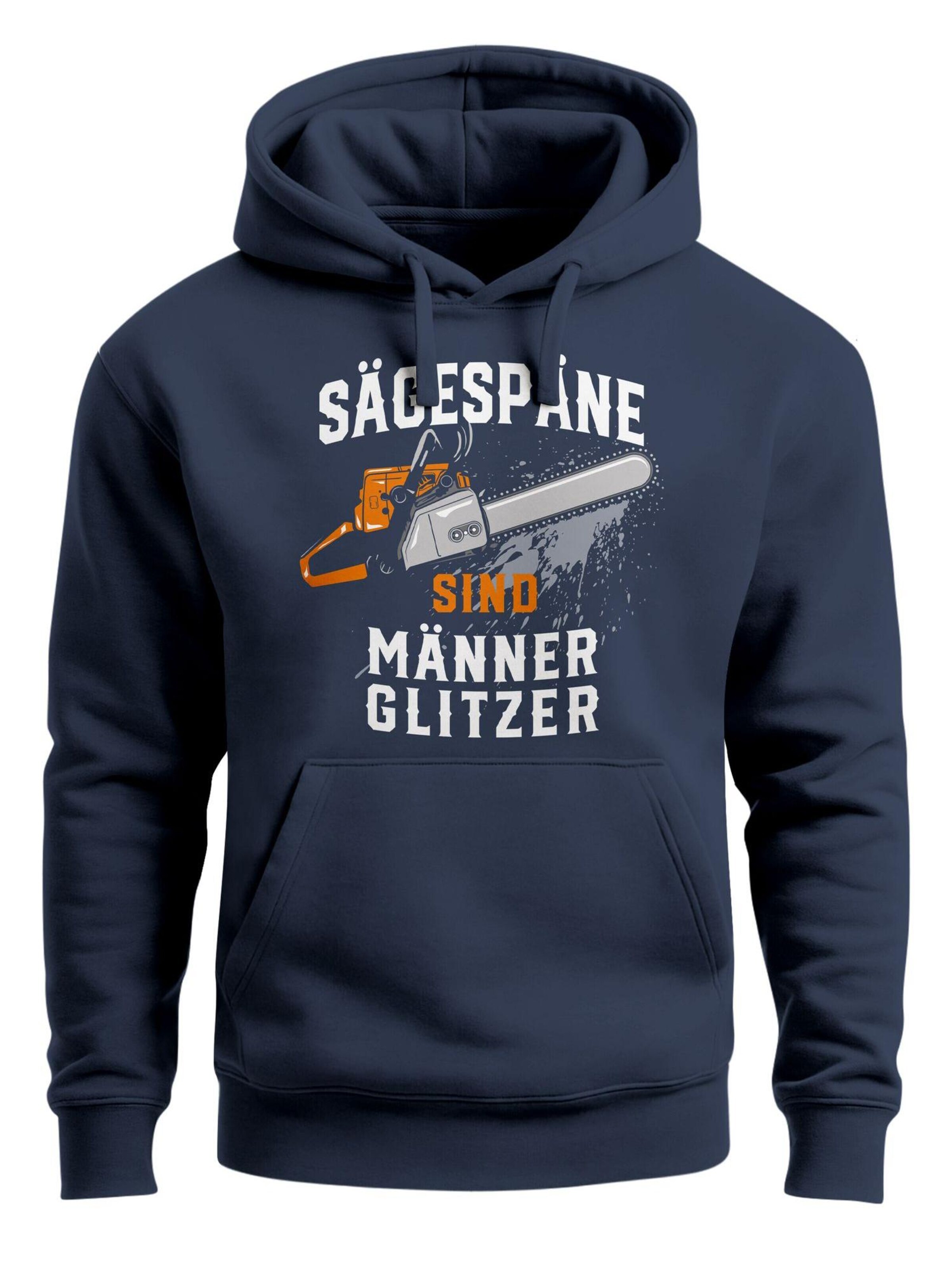 Neverless Sweatshirt 'Männerglitzer' in Blue: front