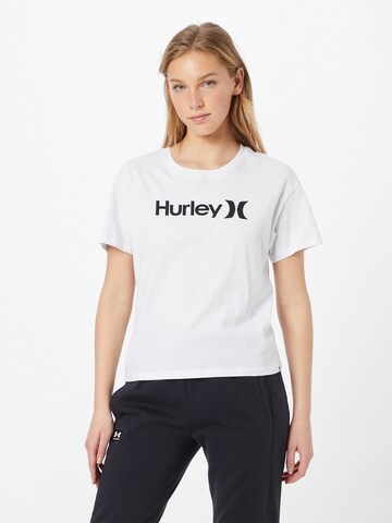 T-shirt fonctionnel Hurley en blanc : devant