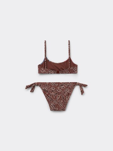 CALZEDONIA Bustier Bikini 'Bandana Patch' in Braun