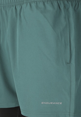 ENDURANCE Regular Workout Pants 'Kros' in Green