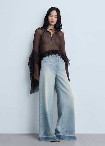 Wide Leg Jean 'DEVIN' MANGO en bleu