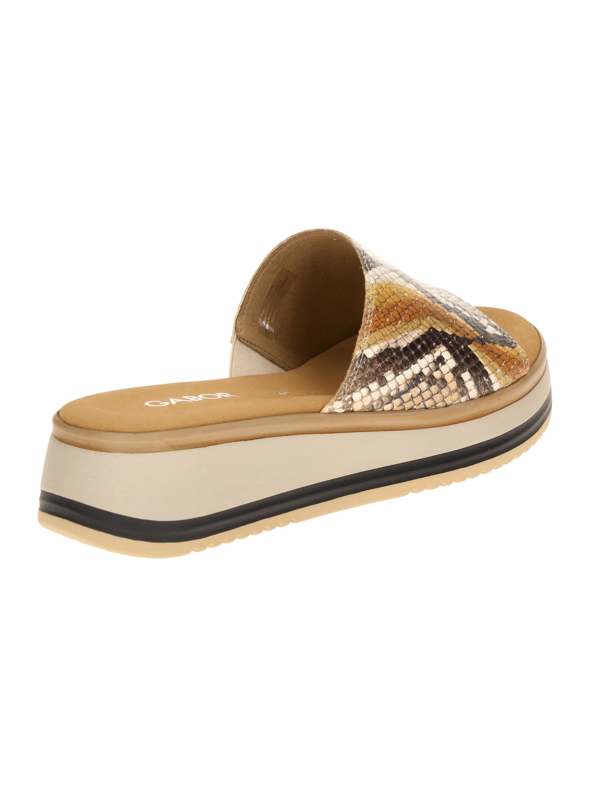 GABOR Mules 'Gabor Plateau Pantolette braun Python 82.740.82' in Brown