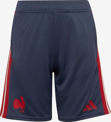 ADIDAS PERFORMANCE Slimfit Sportbroek 'France' in Blauw: voorkant