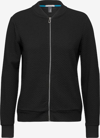 CECIL Sweatjacke in Schwarz: Vorderseite
