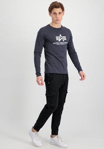 zils ALPHA INDUSTRIES Standarta piegriezums T-Krekls