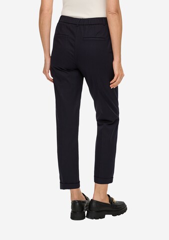 s.Oliver BLACK LABEL Tapered Pleated Pants in Blue