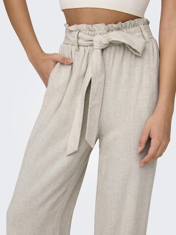 ONLY Wide leg Pants 'SIESTA' in Beige