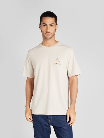 JACK & JONES T-shirt 'STAGGER' i beige: framsida