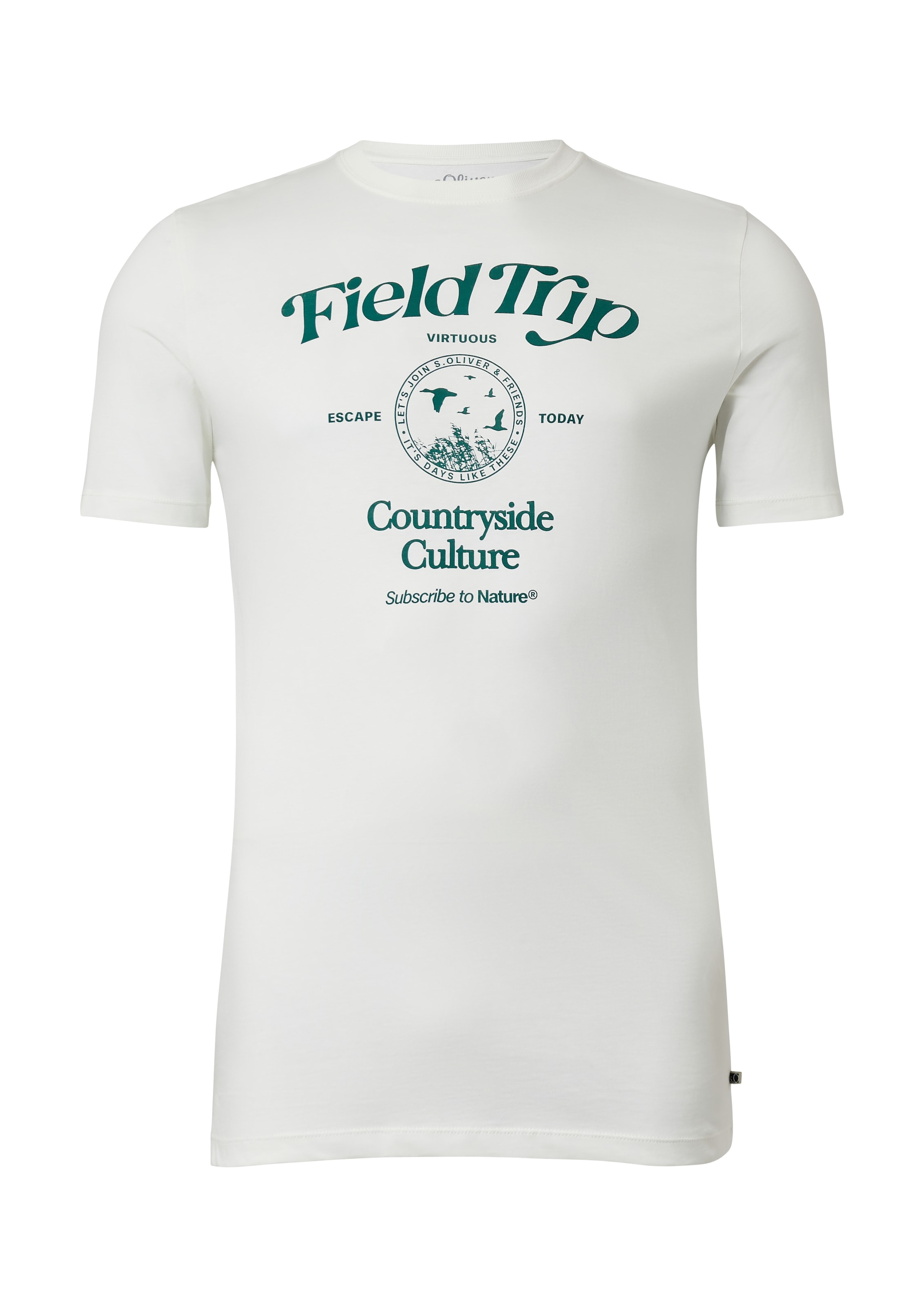 s.Oliver Men Tall Sizes Shirt in White: front