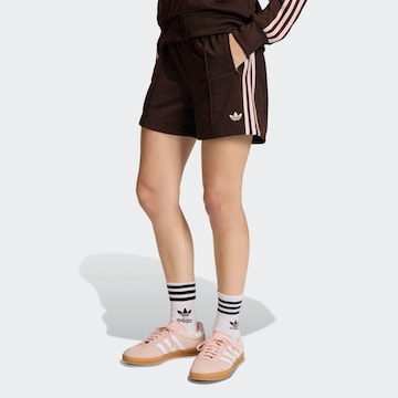 ADIDAS ORIGINALS Loose fit Trousers 'Firebird Classic' in Brown: front