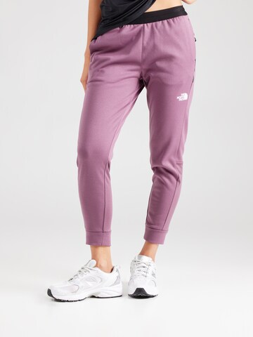 THE NORTH FACE Tapered Sportbyxa 'Mountain Athletics' i lila: framsida