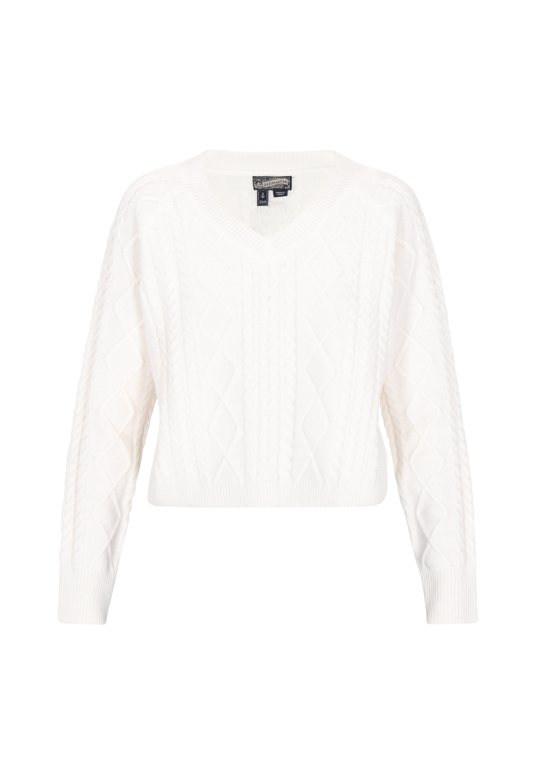 DreiMaster Vintage Pull-over en XS-S en blanc cassé, Vue avec produit
