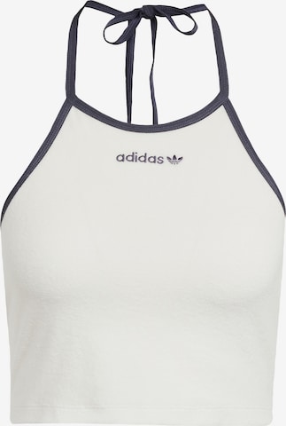 balta ADIDAS ORIGINALS Palaidinė be rankovių 'Towel Halter-Neck': priekis