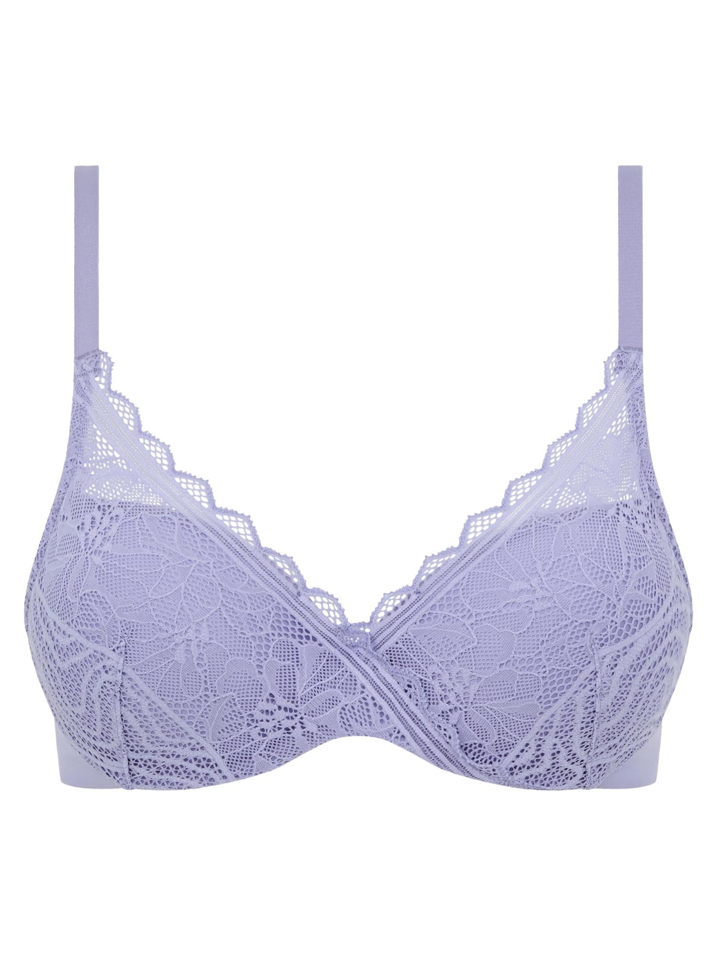 Chantelle T-shirt BH 'Easy Feel Floral Touch' in Lila: voorkant