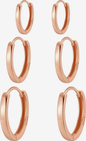 Boucles d'oreilles 'Classic Trio' Hey Happiness en or : devant