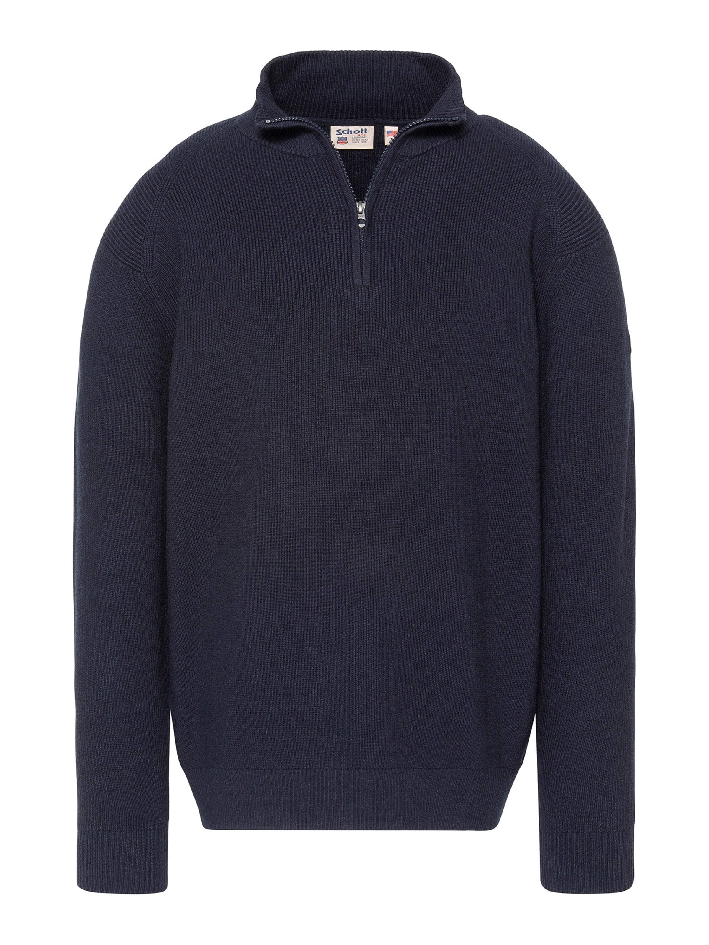 Pull-over Schott NYC en bleu : devant