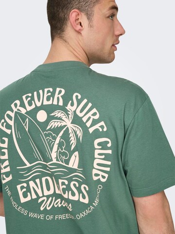 Only & Sons T-Shirt 'KYLAN' in Grün