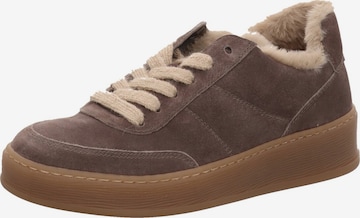 GABOR Sneaker low 'Schnürschuh Damen 6018.02.004 Echtleder in taupe' in Braun: Vorderseite