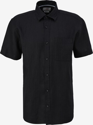 s.Oliver Button Up Shirt in Black: front