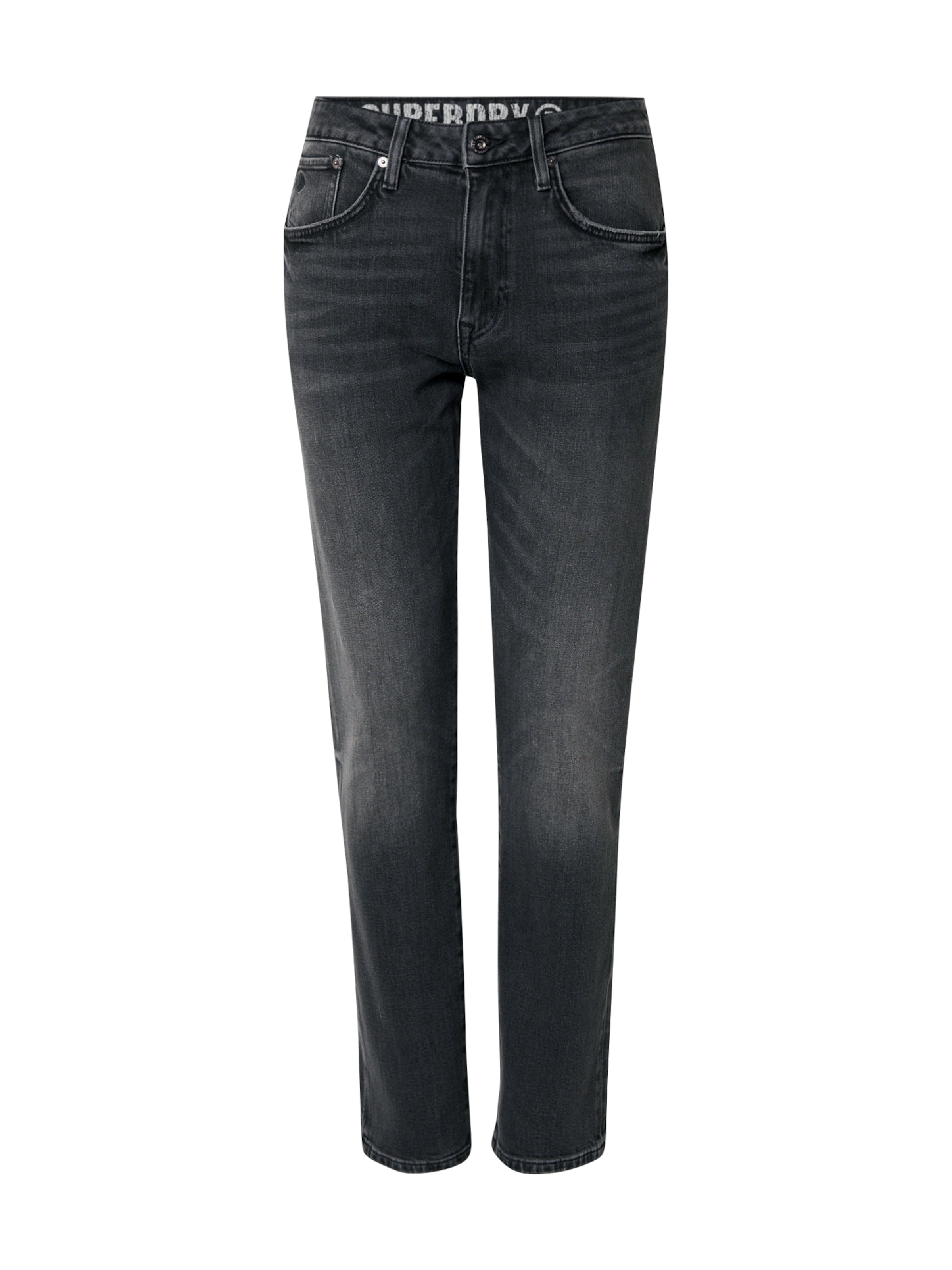 Coupe slim Jean Superdry en noir : devant