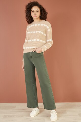 Yumi Loosefit Jeans in Grün