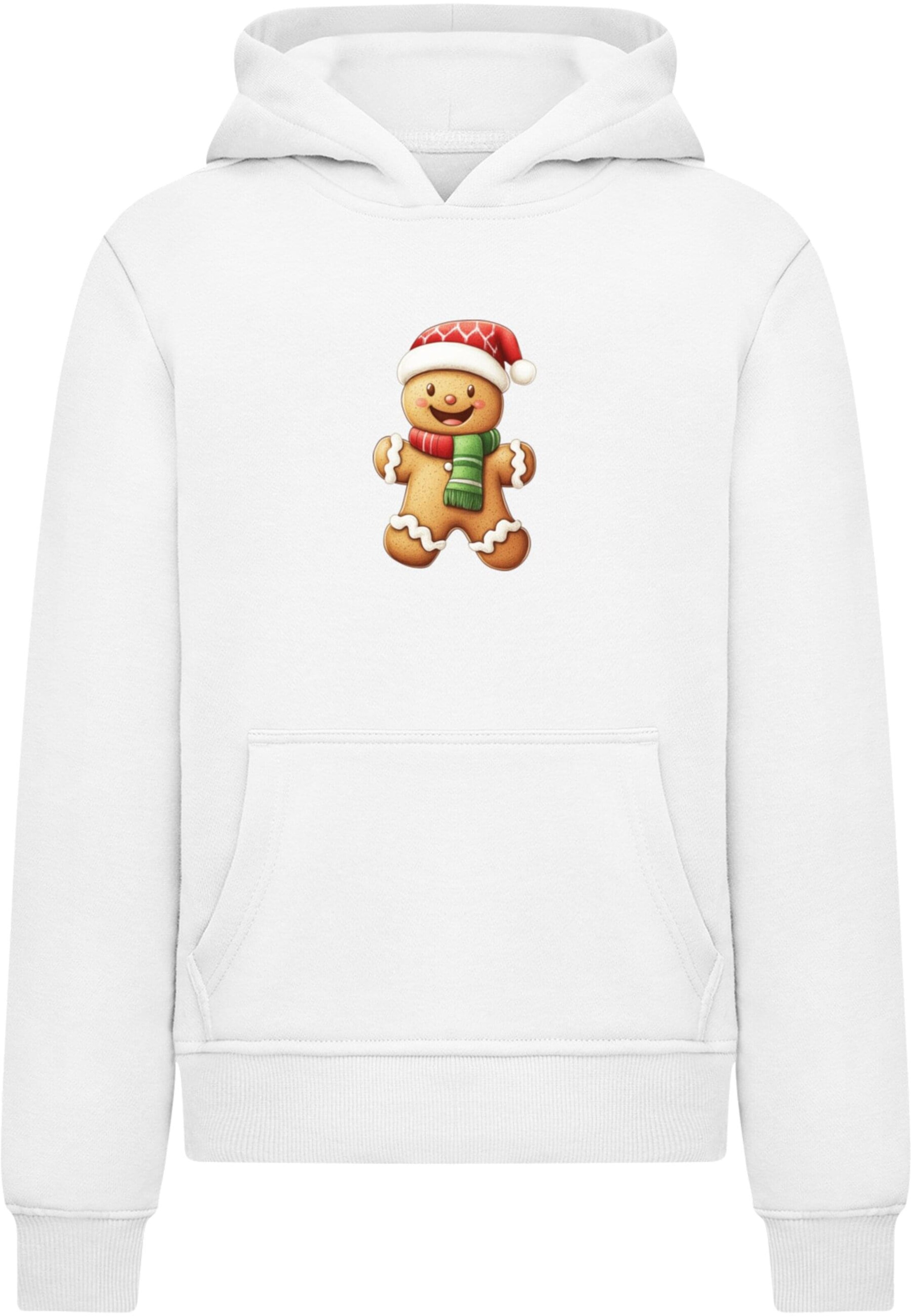 Merchcode Sweatshirt 'Christmas Ginger' in Wit: voorkant