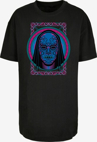 F4NT4STIC T-Shirt 'Harry Potter Neon Death Eater Mask' in Schwarz: predná strana