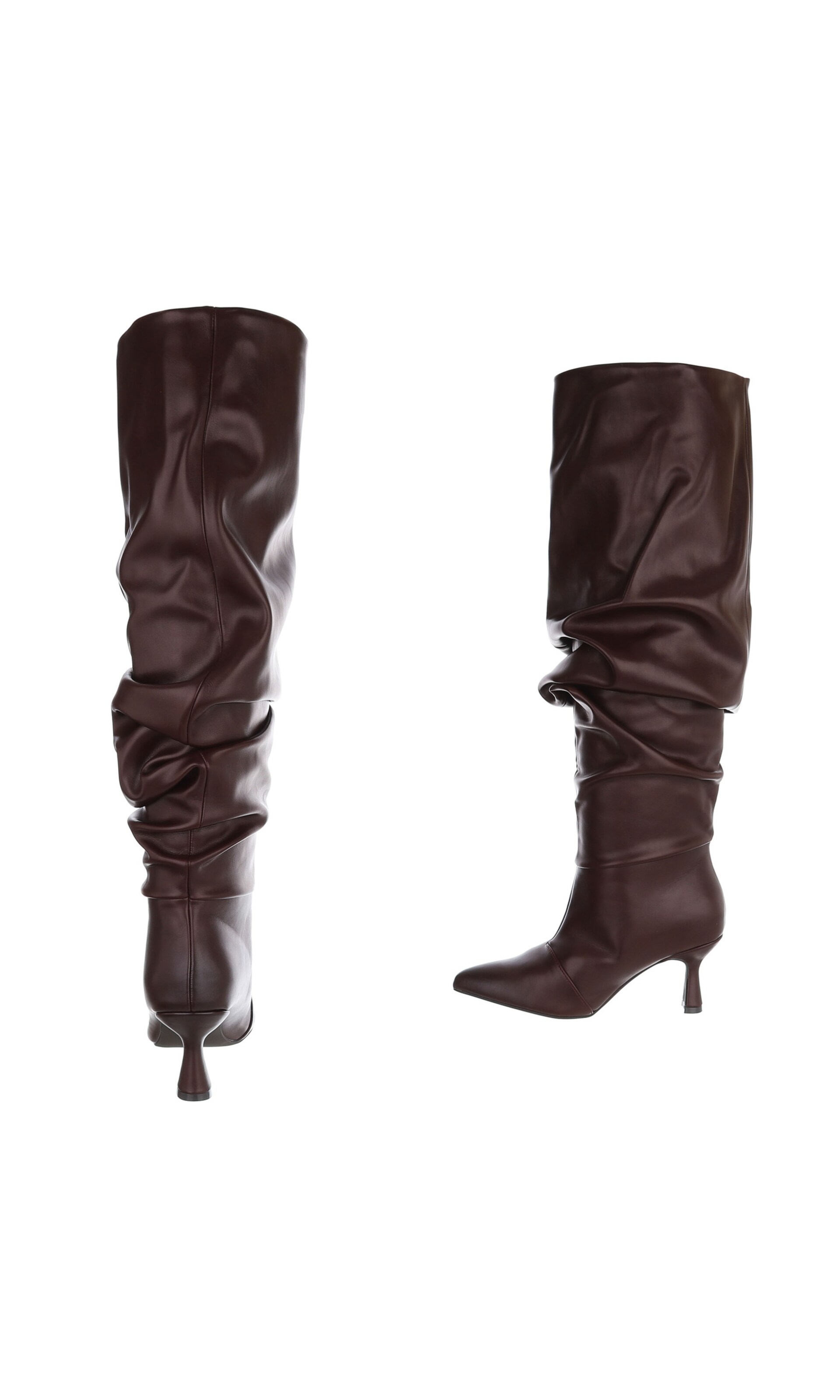 Ital-Design Overknees in Rot
