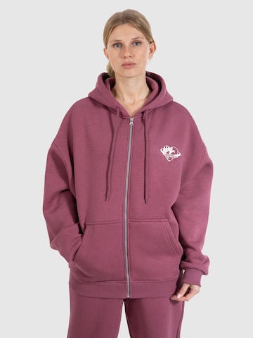 Smilodox Sweatvest ' Amora ' in Roze: voorkant