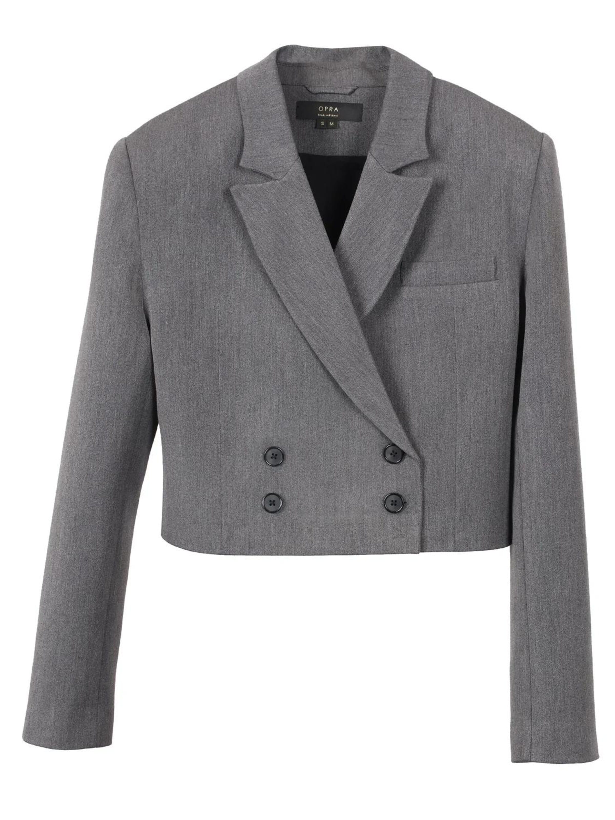 OPRA Blazer 'Opra Marynarka Damska Dwurzędowa Samira Grey' in Grey: front