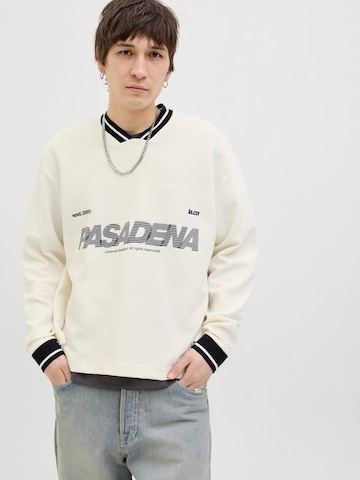 Sweat-shirt 'JCOHorizon' JACK & JONES en blanc
