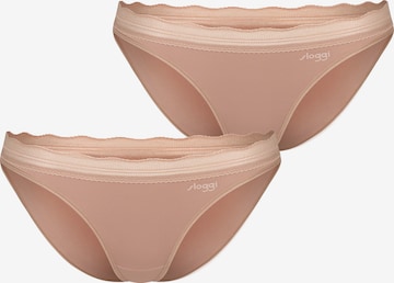SLOGGI Minislip ' Blue GO Blush ' in Braun: Vorderseite