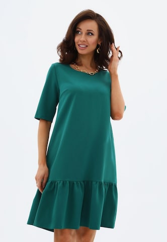 Awesome Apparel Dress in Green: front