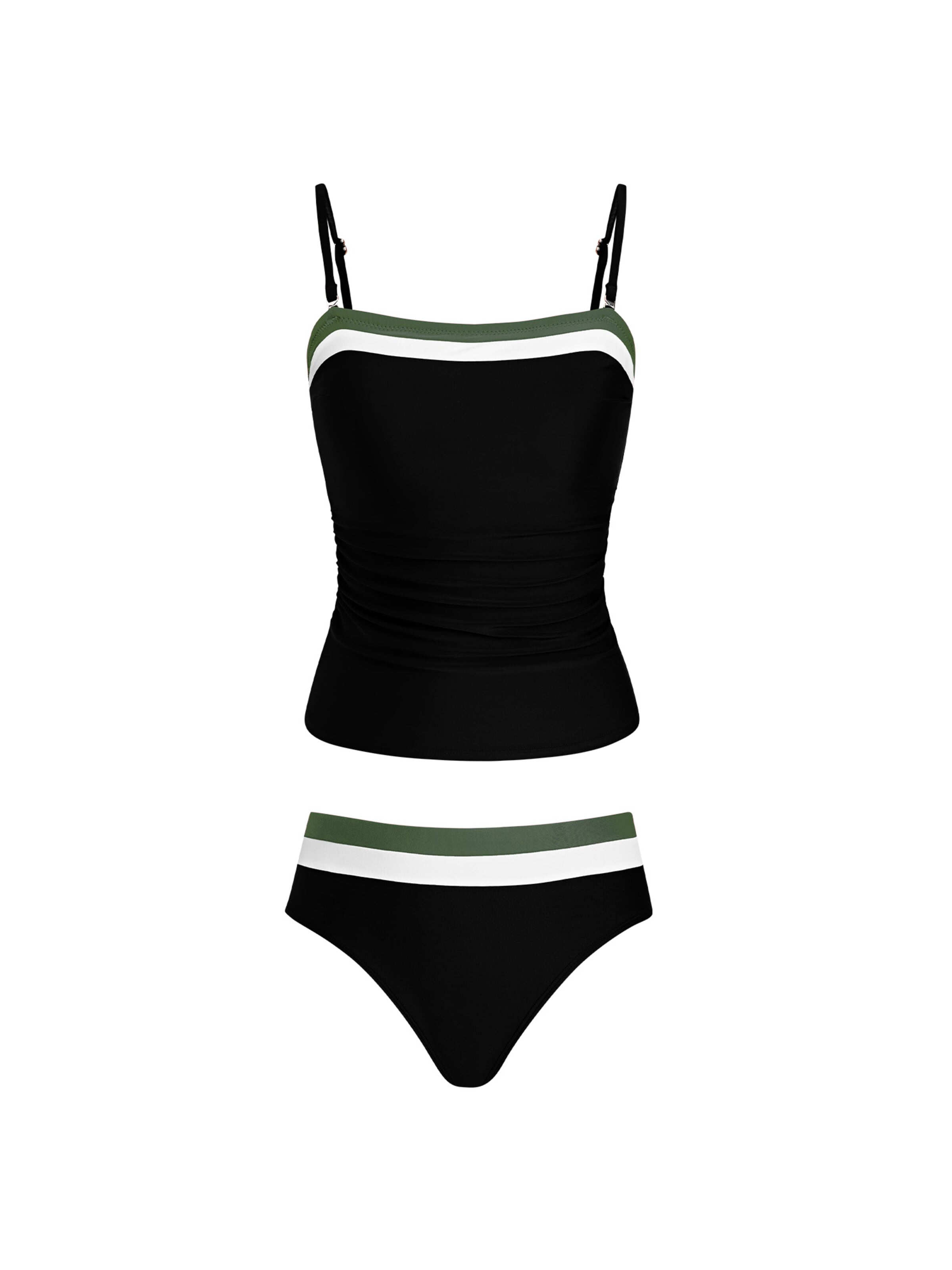 Cupshe Tankini 'Square neckline' in Black: front