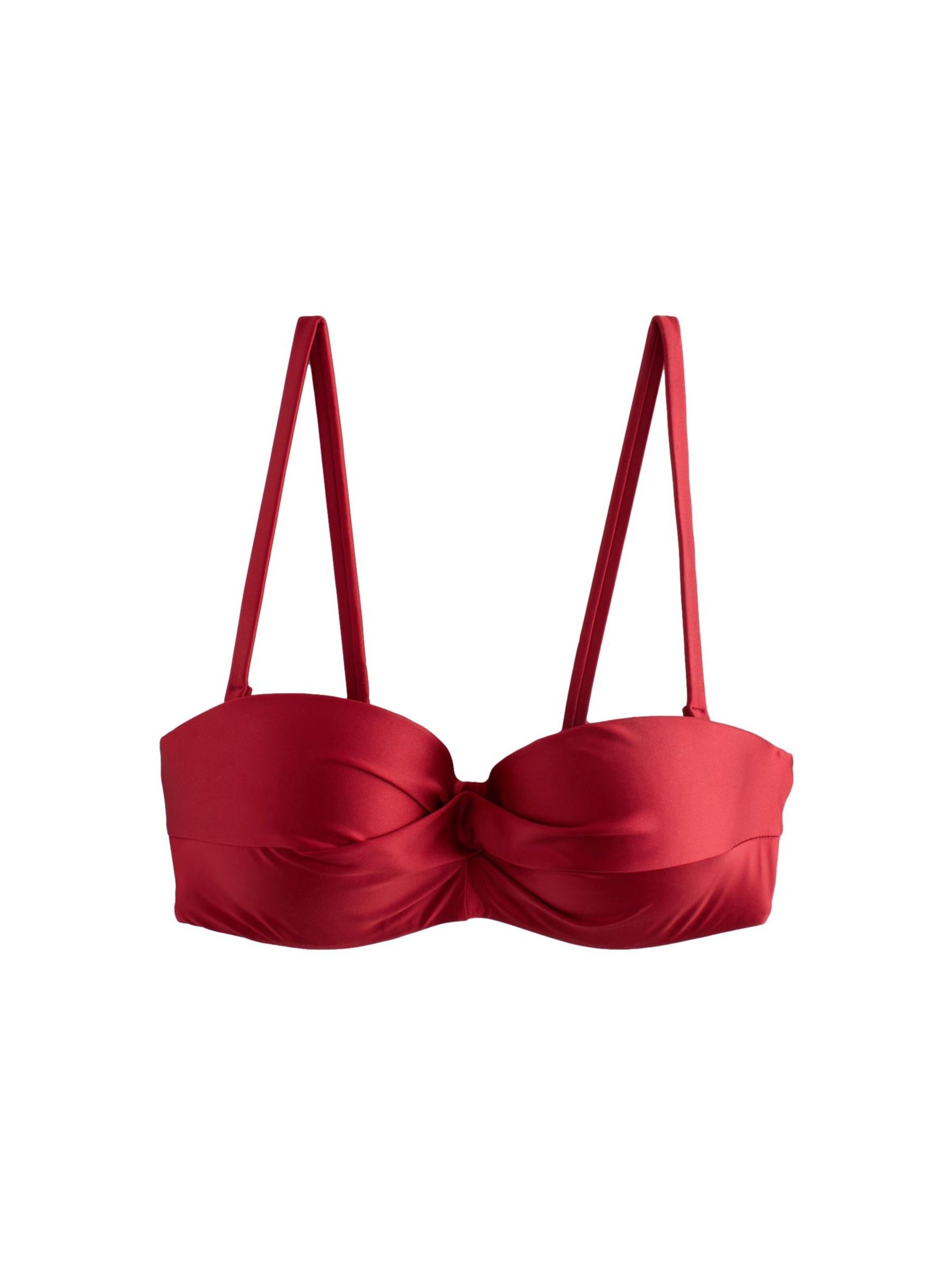 Mint Velvet Bandeau Bikini top in Red: front