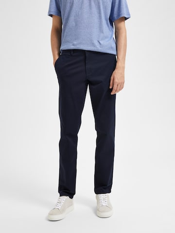 Slimfit Pantaloni chino 'Miles Flex' di SELECTED HOMME in blu: frontale