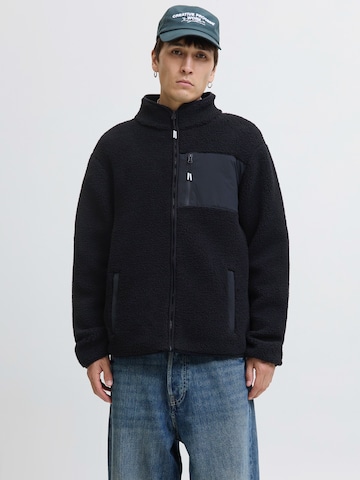 JACK & JONES Флисовая куртка 'JJThatcher' в Черный: спереди