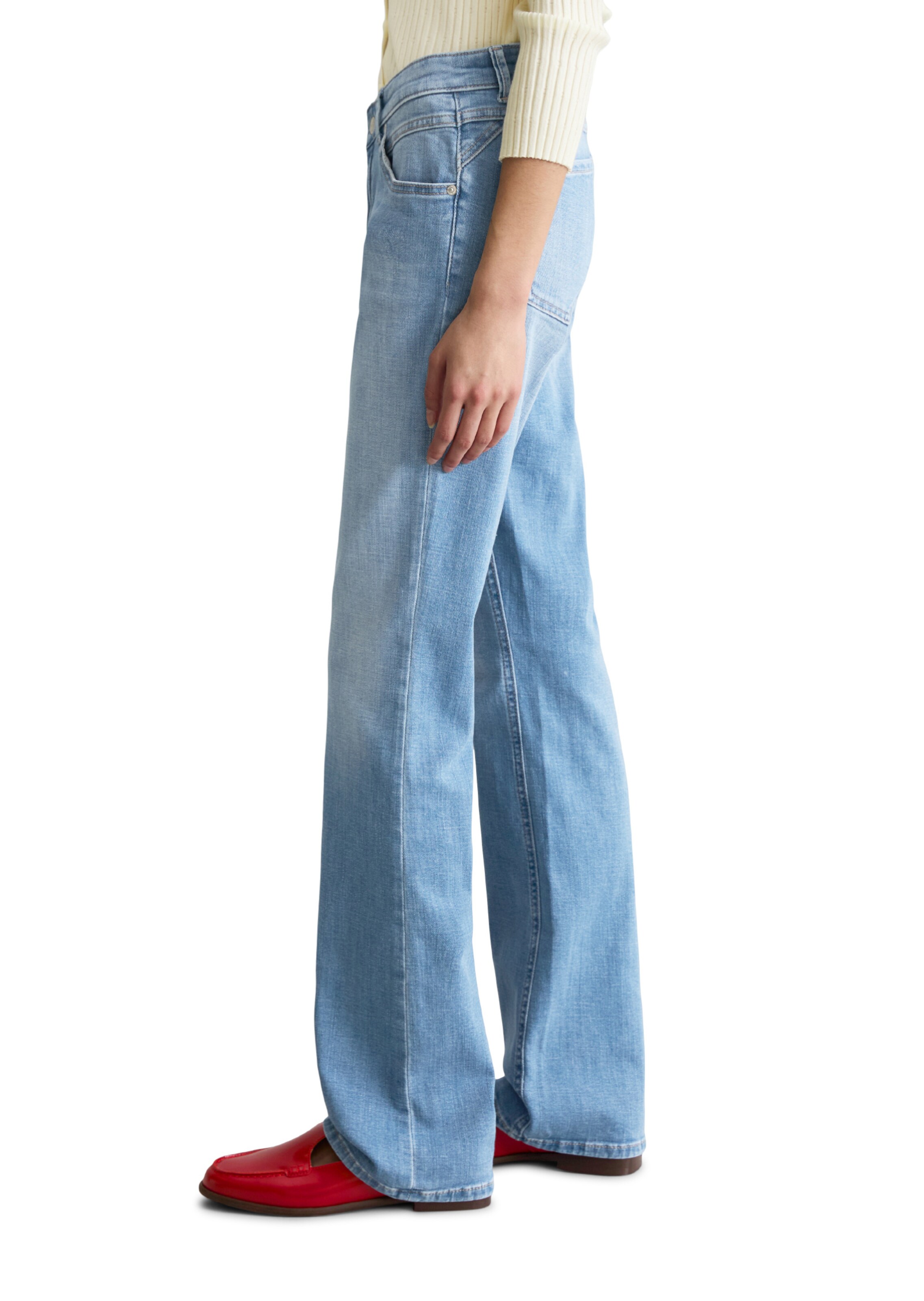 Marc O'Polo DENIM Bootcut Jeans 'Nella' in Blauw