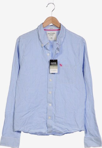 Abercrombie & Fitch Button Up Shirt in XXL in Blue: front