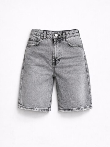 IT'S BASIC Regular Jeans 'Mini Denim Short' in Grijs: voorkant