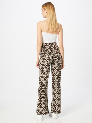 Damson Madder Flared Trousers 'FLOSSIE' in Brown