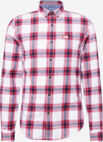 Superdry Regular fit Overhemd in Rood: voorkant