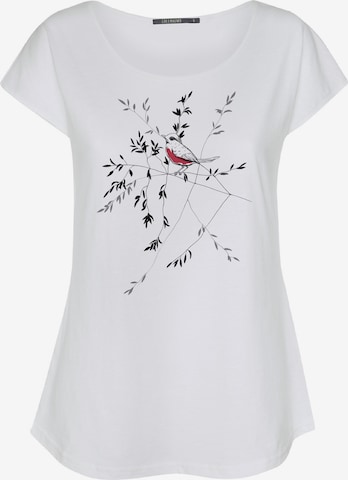 GREENBOMB Shirt 'Nature Allium' in Wit: voorkant