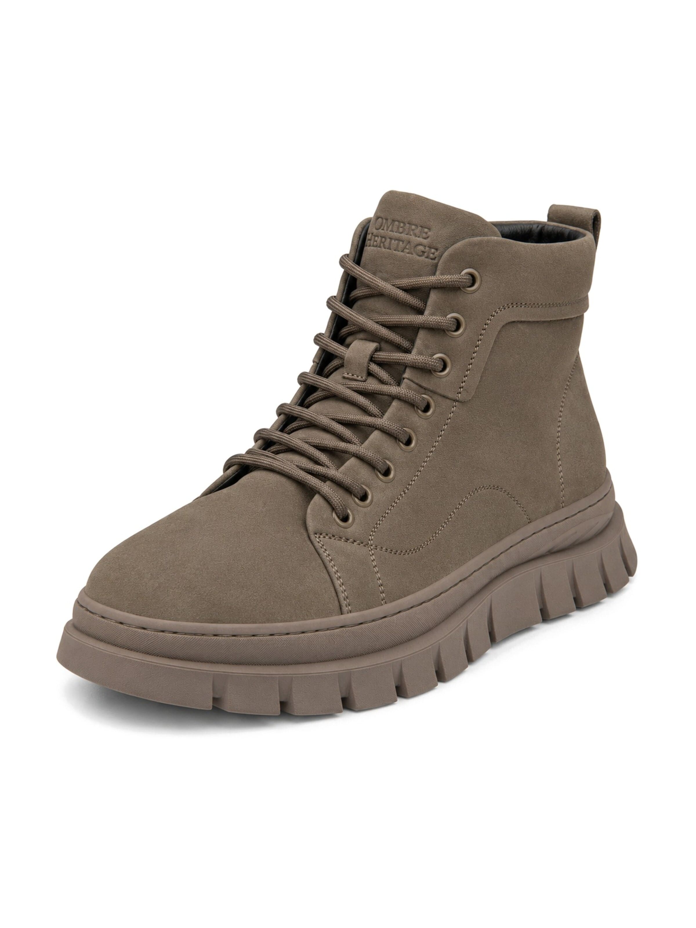 Ombre - Botas con cordones en verde: frente