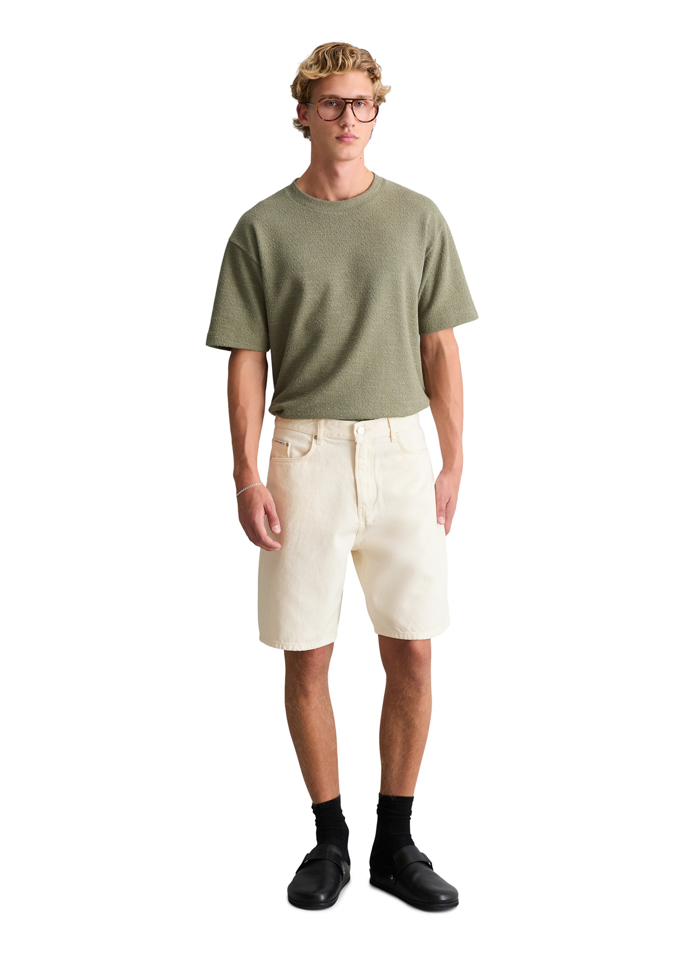 Marc O'Polo DENIM Regular Pants in White: front