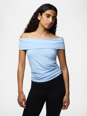 PIECES Shirt 'PCGeorgina' in Blue: front