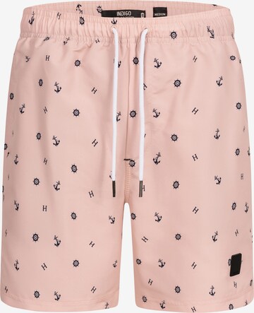 INDICODE JEANS Board Shorts 'Maya' in Pink: front