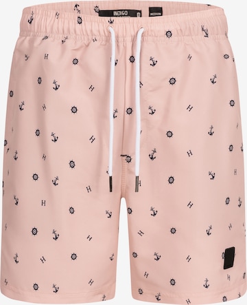INDICODE JEANS Board Shorts 'Maya' in Pink: front
