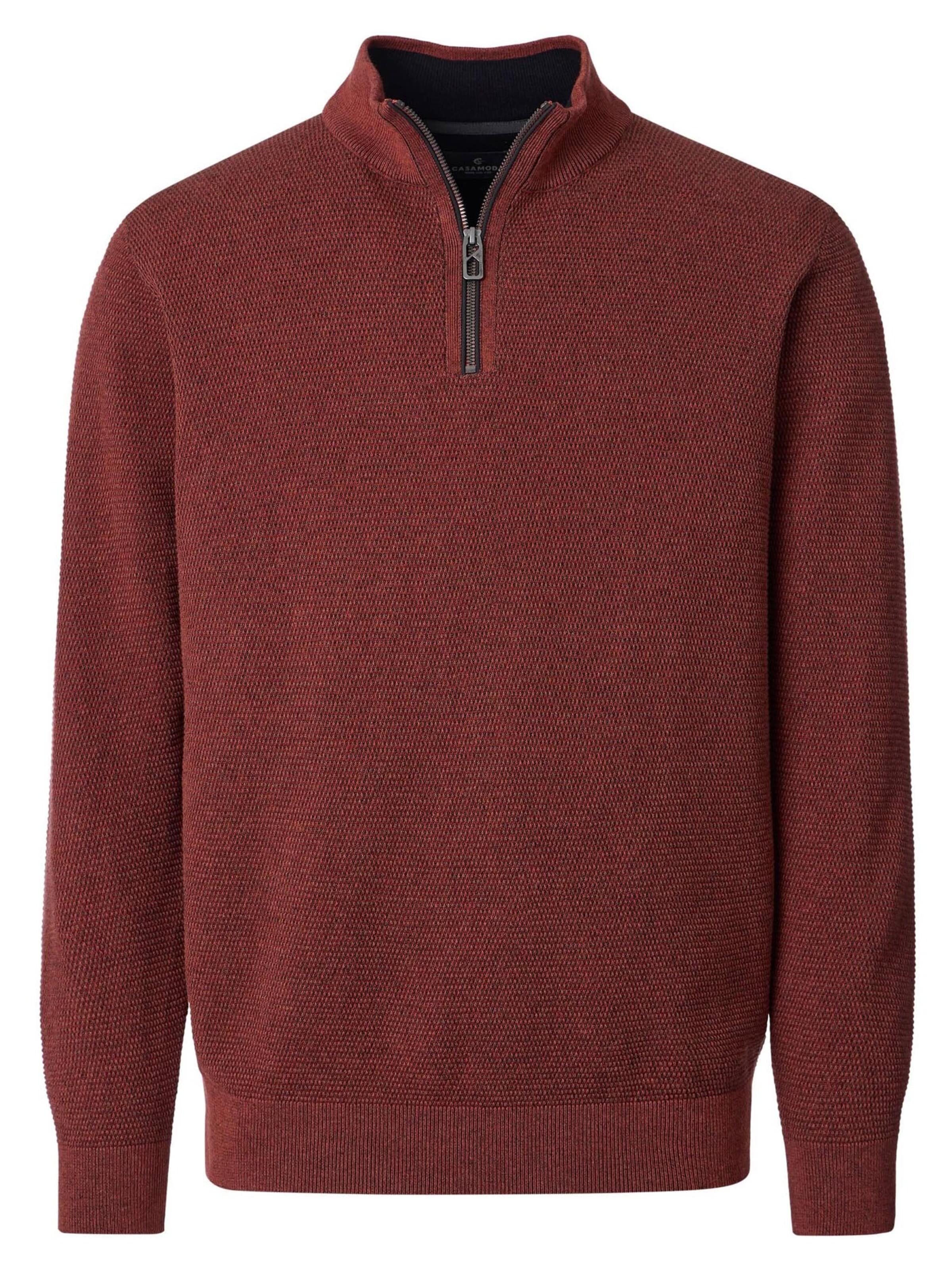 CASAMODA Sweater 'Basic' in Red: front