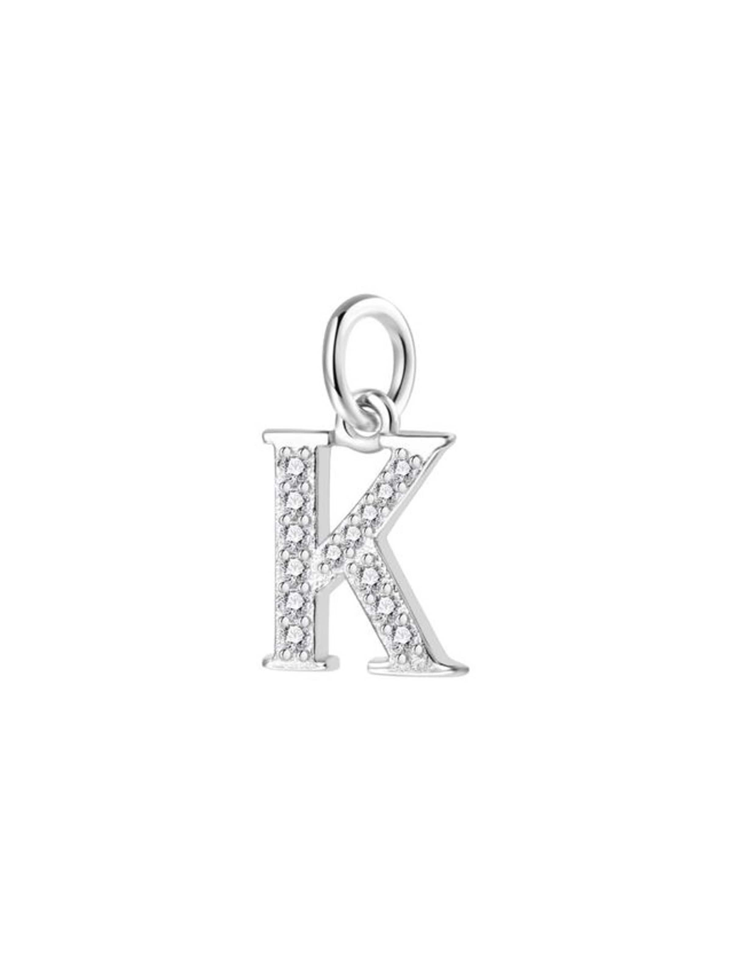 Hey Happiness - Cadena 'Letter K' en plata